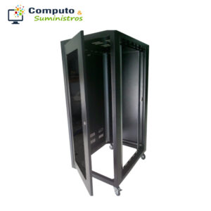 Gabinete de piso 42RU 2.10x60x80 cm Puerta Vidrio