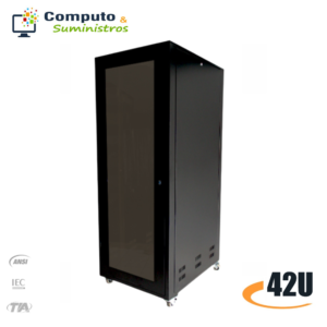 gabinete de piso 42ru 210 x 80 x 80-cm puerta vidrio