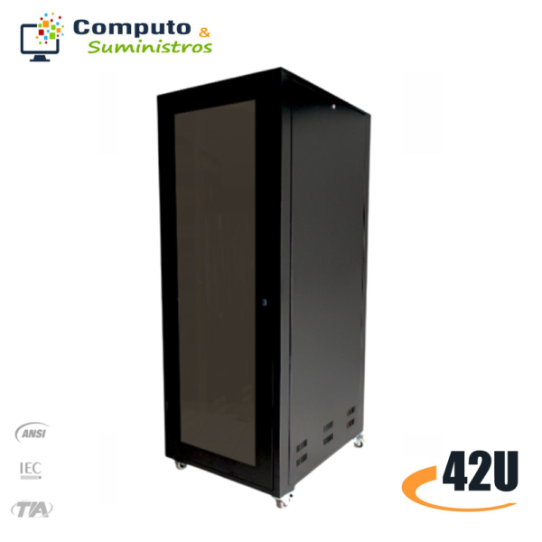 gabinete de piso 42ru 210 x 80 x 80-cm puerta vidrio