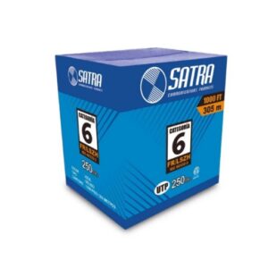 Cable Cat  6 U/UTP 100% COBRE LSFRZH-3 AZUL CERTIFICADO ETL, 24AWG, 305M - SATRA