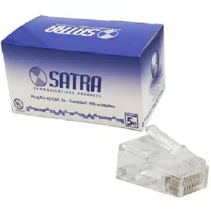 Plug RJ-45 CATEGORIA 6 U/UTP 100% COBRE LSZH-1 GRIS CERTIFICADO ETL 23AWG, 305M SATRA