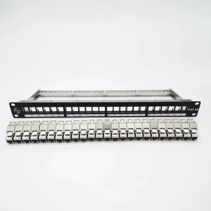 Patch Panel Cat  6A SATRA  24 PUERTOS CON 24 JACKS BLINDADO ETL