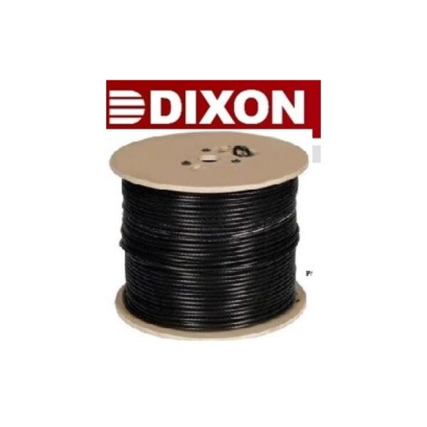 Cable coaxial RG-59  malla al 90 % de  aluminio , conductor central  sólido  de acero recubierto en cobre  de 20 AWG  DIXON rll 305m