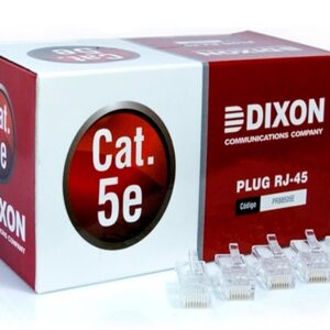 Caja de 100 conectores plug RJ-45 cat 5e  DIXON
