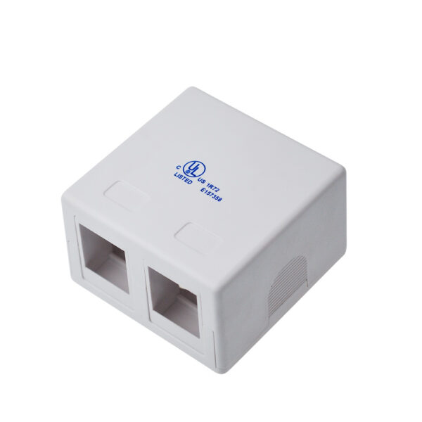 Roseta adosable  de 02 puertos DIXON