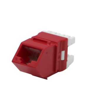 Jack RJ45 Angular Cat 6 Blanco/azul/rojo Satra