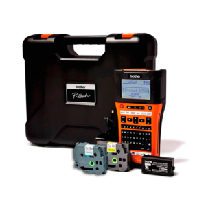 BROTHER P-TOUCH E550WVPEquipo para etiquetado de cables y superficies planas. Diseñado para Trabajo en campoIncluye, Rotuladora Touch E550VP, Cargador, Bateria, Cinta de Regalo y Maletin.