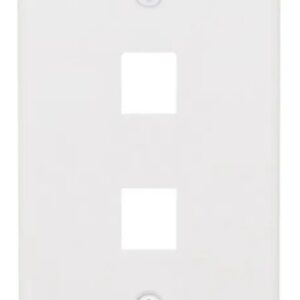 Faceplate 2 salidas o puertos incluye  Caja 2x4 alta - 70x114x47mm. DIXON