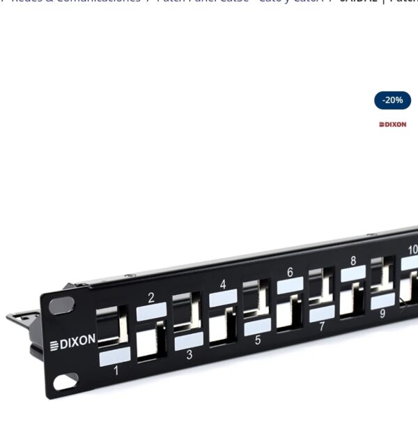 Placa patch panel de 24 puertos DIXON