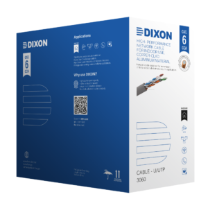 Cable U/UTP CCA Cat. 6 4Px23 AWG - 305m - Serie 3060 DIXON